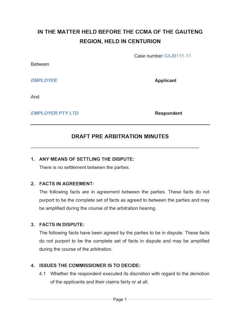 arbitration agreement template