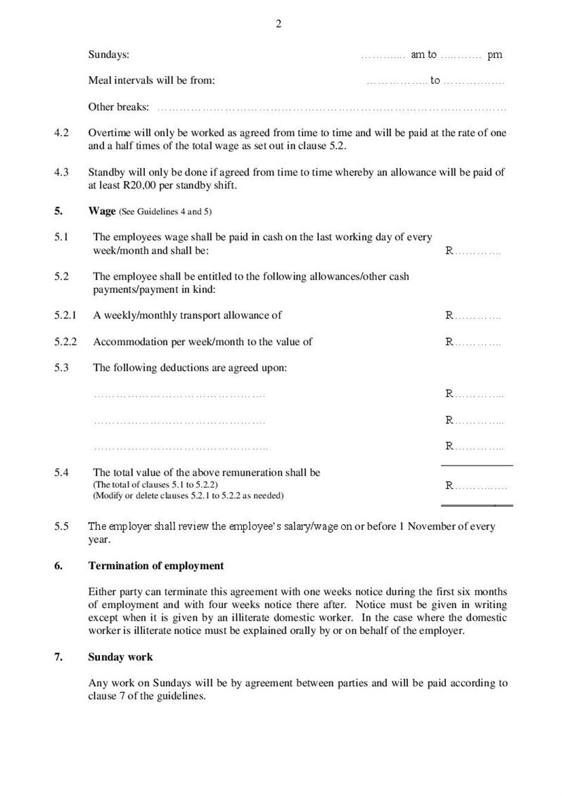 2 contract pdf law of Domestic  employment  English, contract Document worker