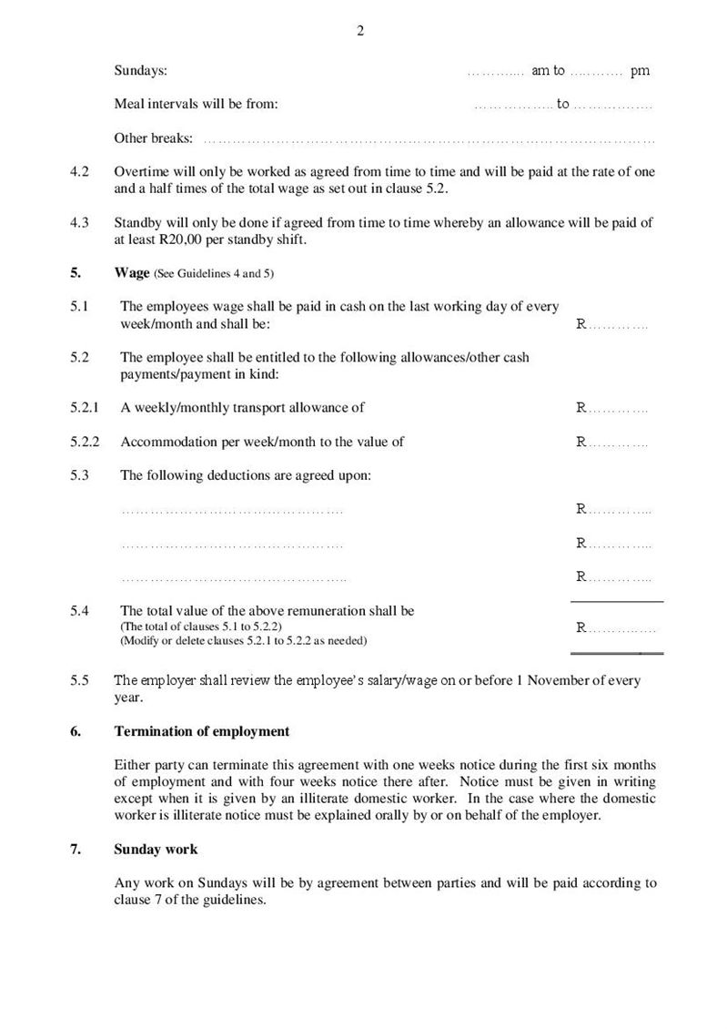 letter management 9 contract employment  English, Domestic Document worker